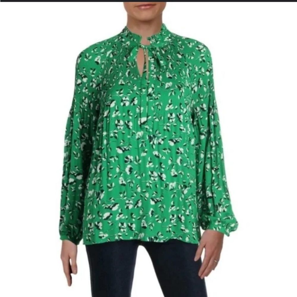 Lauren Ralph Lauren Green Floral Blouse